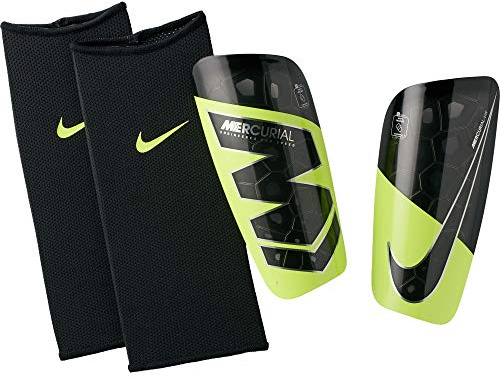 NIKE NK MERC LT GRD Schienbeinschoner, Unisex, Erwachsene, Mehrfarbig (Volt/Black/Black), XL
