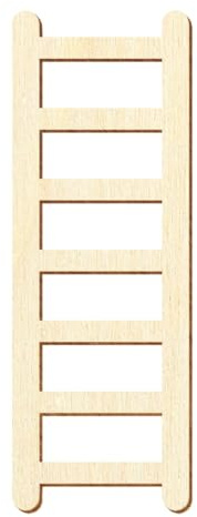 Holz Leiter Dekoleiter - 3-50cm Höhe - Basteln Deko Tischdeko, Größe:14cm, Pack mit:10 Stück