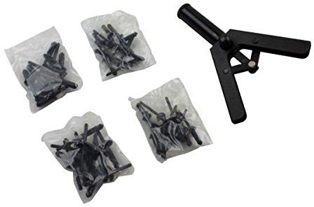 Plastic Pop Pot Riveter Rivet Fastener Gun for Car Trims Carpets Seats 40 Rivets