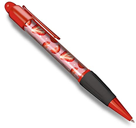 Destination Vinyl Ltd Beautiful and comfortable Red Ballpoint Pen (Black Ink) - Strawberry Fruit Pattern Healthy Eating Food #46336