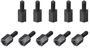 sourcing map 50 Stück Sechskant Distanzhülse Abstandsbolzen Nylon PCB Spacer M2,5x5mm+6mm für FPV Drone Quadcopter Computer Leiterplatten Schwarz