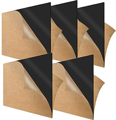 Zewoi 5 Stück Schwarze Acrylplatte Hochleistungs-Lucite-Kunststoffplatte für DIY- und Kunstprojekte,100mm × 100mm × 5mm