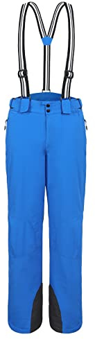 AOLI RAY Herren Skihose Snowboardhose Wasserdicht Gefüttert Trägerhose Wanderhose Schneehose Winddicht Winter Outdoorhose mit 4 Taschen Klein Blau M