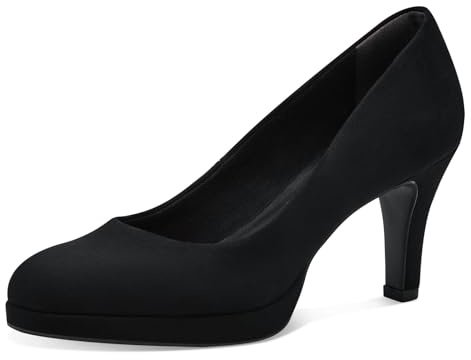Tamaris dampumps textil vegansk stilettklack, svart, 39 EU