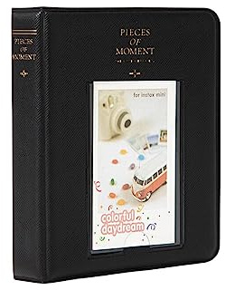 Allayu Colección de álbumes de fotos, almacenamiento de imágenes, página de inserción, libro, fotos artísticas, organizador, soporte para entradas, accesorio de coleccionista, Negro