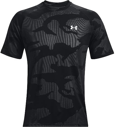 Under Armour Mens V Jacquard Short Sleeve T-Shirt Black M