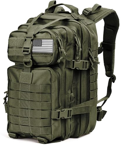 Tru Salute Sac à dos tactique militaire 45 l Grand sac à dos d'assaut de 3 jours Molle Bugout Sac à dos, Amy Green., Large, Sacs à dos militaires