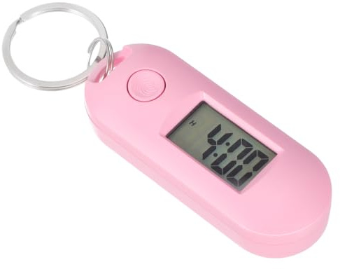 Didiseaon Keychain Mini Clip On Watch Silent Movement Plastic Material Key Ring Watch for Students Mini Size for Backpacks and Lanyards