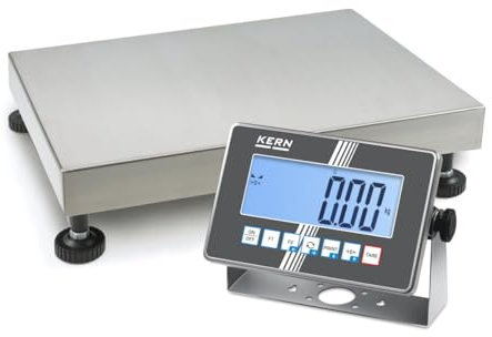 Kern IXC 100K-2LM - IoT-Line Edelstahl-Plattformwaage, Ablesbarkeit [d]: 20 | 50 g, Wägebereich [Max]: 60 | 150 kg, Wägeplatte: BxTxH 650x500x136 mm (Edelstahl), UNGEEICHT