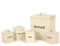 Crystals Cream Bread Bin – 5-Piece Ceramic Kitchen Canister Set – Bread Box with Tea, Coffee, Sugar & Biscuit Containers – Retro Storage Jars