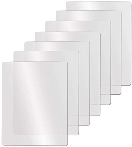 Giilayky Clear Flexible Plastic Cutting Board Mats Set, Frosted Clear, 17.5 x 12 Inches, Set of 7