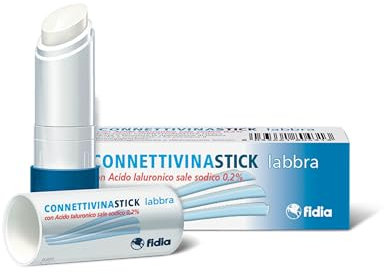 Fidia Farmaceutici ConnettivinaStick Labbra - Stick da 3g a Base di Acido Ialuronico 0,2%, per Labbra Danneggiate, Secche e Screpolate