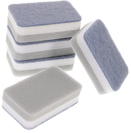 BUGUUYO 15piezas Esponjas Limpieza Cocina Reutilizables Almohadillas Exfoliantes para Fregar Platos Multiusos Absorbentes Resistente Aceite Ergonomicas