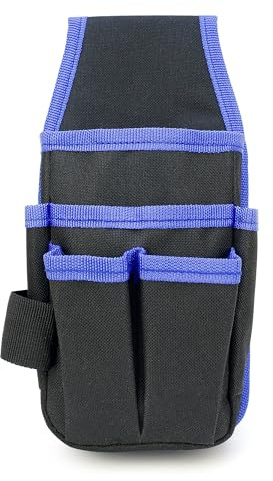 Umaki Kleine Werkzeugtasche aus Segeltuch mit verstellbarem Gürtel für Elektriker, Tischler und Mechaniker, 6 Taschen, praktischer Organizer, 13 x 26 cm