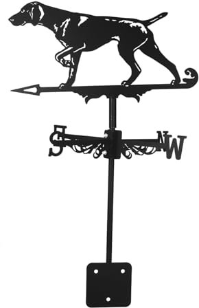 Sosoport Outdoor Mit Hundedesign Metall Wetterfahne Für Garten Und Dachmontage Dekorativer Wetterrichtungsanzeiger Für Außenbereich Leicht Zu Installieren Korrosionsbeständig