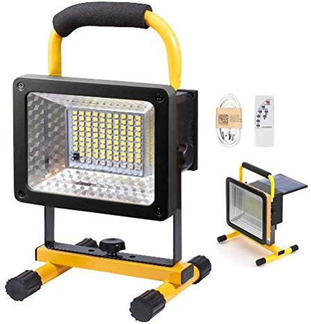 Faro da cantiere a LED super luminoso da 200 W con telecomando, faro da esterno portatile ricaricabile, 3 modalità di illuminazione, batteria da 13200 mAh, luci da lavoro impermeabili per lavori edi