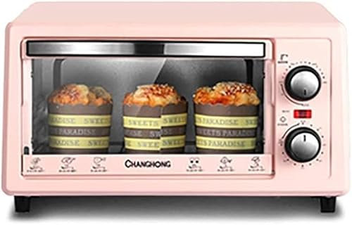 LABLADUO Air Fry Toaster Oven, Mini Oven with Grill Rotisserie Electric Oven and Hob Packages Hob Cookers Timing Wide-Area Temperature Control 11L Mini Ovens(Pink)