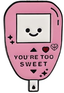 Type 1 Diabetes Enamel Pin, You Are Too Sweet Badge Brooch, Diabetes Awareness Lapel Pins, Gift For Diabetic Friend Chronic Illness Warrior, Blood Sugar Brooches, Get Well Soon Decorative Jewelry Accessories
