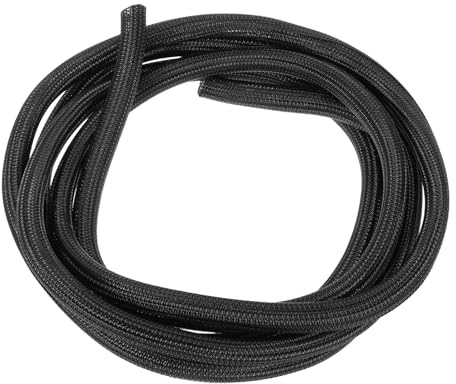 sourcing map Manga dividida de alambre de 1/2 pulgada 9.84 pies, color negro, funda trenzada UL94-V2, funda ignífuga de PET para automoción, gestión de cables en el hogar