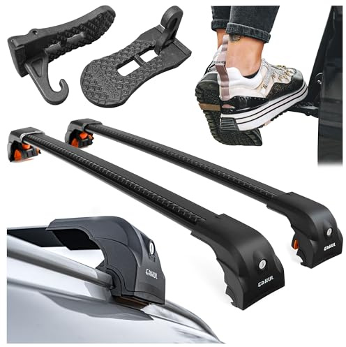 CHROMEMASTER Barres de Toit et Marchepied de Porte de Voiture Compatibles avec Jaecoo Jaecoo 7 2023+ ; pour Coffres de Toit, Porte-vélos | Galerie de Toit Idéale pour Voyages et Usage Quotidien
