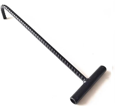 Heavy-Duty T-Hook Tool for Drain Covers - Fits 10 to 36 Manhole & Septic Tank Lids, Stainless Steel Sewer Hook for Storm Drains, Easy Grip Utility Access Tool