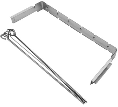 Artibetter Parrilla Plegable para Barbacoa con Pinchos de Acero Inoxidable Rejilla Portátil Resistente y Fácil de Transportar para Picnic y Camping al Aire