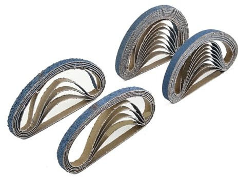 Carta Abrasiva Per Levigatrice 10 pezzi di nastro abrasivo 330 * 10mm carta vetrata zircone utensili abrasivi for metallo legno levigatura lucidatura levigatrice accessori(80)