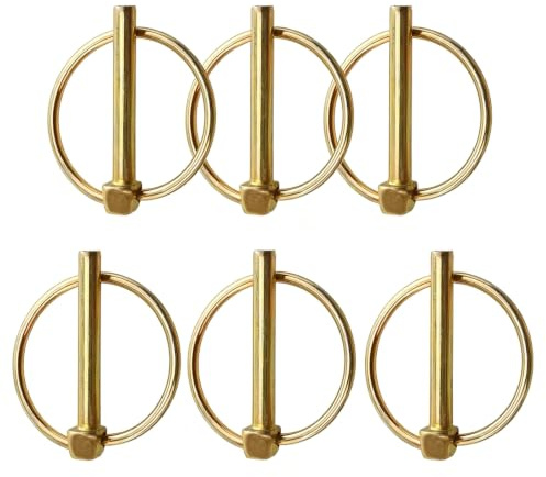 Sicherungsbolzen, Klappsplinte 4,5mm x 45mm, Sicherungssplint, 6 Stück | Runde Klappsplinte , Verzinkter mit Federhalterung, Für Anhänger, Traktoren, Fahrrad, Boot