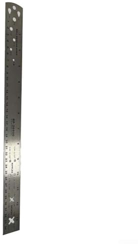 BlesConi Righello di misurazione per raggi, 34 cm, in acciaio inox, per calibro del filo di lunghezza 33 cm, strumento di posizionamento dell'asse del mozzo ruota