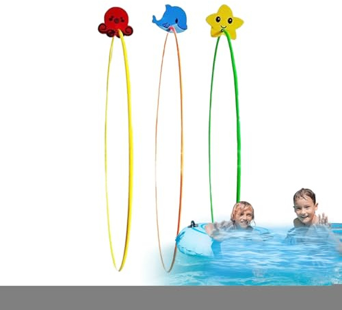 Natación submarina a través de Anillos, Buceo en la Piscina a través del, 3 Series de natación submarina – Alta Estabilidad Flotante Entrenamiento de Agua de Buceo para 4 – 12 niños