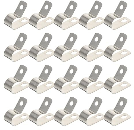 UTHCLO 100 Clip in Alluminio da 10 MM per Gestione Cavi Morsetti per Luci a Corda Viti Resistenti alle Intemperie per Fissaggio Cavi Elettrici Interni ed Esterni