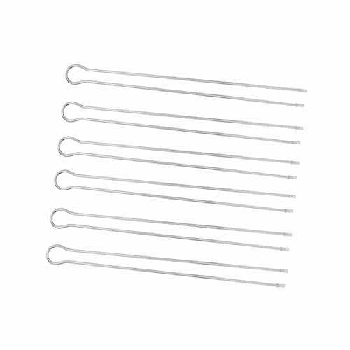 Akozon Set di 6 Spiedini in Metallo per Grigliate Al Barbecue – Bastoncini a Forchetta a Forma di USA per Cucinare all'aperto, Picnic e Campeggio – Spiedini in Acciaio Meno Resistenti