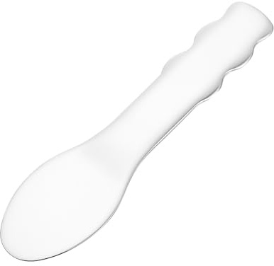 OSALADI Cuillère à Masque Facial en Acier Inoxydable Argenté, Outil Compact et Portable pour Appliquer Crème Visage et Soins Maquillage, pour Transporter Votre Paquet