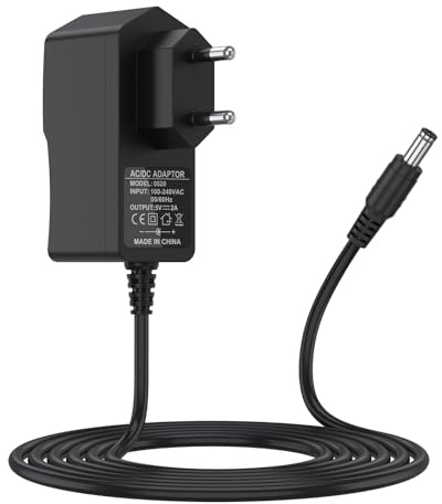 Meliya Cargador Fuente de Alimentación 5V 2A Enchufe EU,DC 5.5 x 2.1mm para CCTV Cámaras,Tiras LED,TV Box,Mini PC,Portátil,Cámara IP,HUB USB,Splitter,DAC,NAS,Tanix
