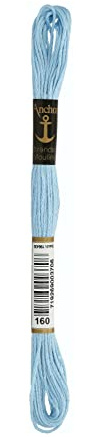 Anchor Sticktwist 4635000-00160 blau Stickgarn, 100% Baumwolle