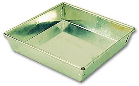 Moule à manqué carré professionnel 220 x 220 x 35 mm en fer blanc