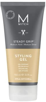 Paul Mitchell MITCH Steady Grip – hårgel för herrhår ger naturlig glans, stylingkräm för starkt grepp, fyllning och formbarhet – 150 ml