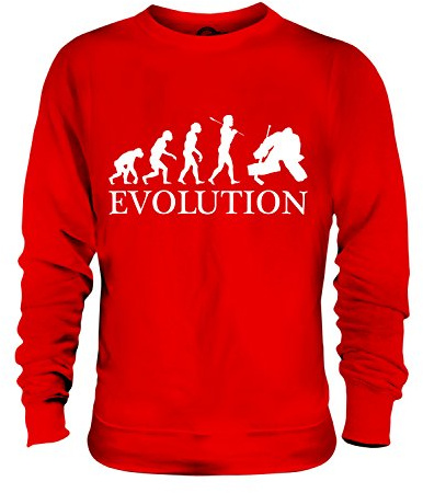 Candymix – Ishockey målvakt Evolution of Man – unisex tröja herr damtröja jumper topp