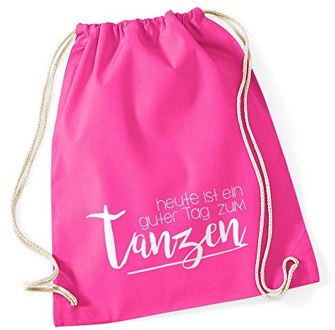 Autiga Turnbeutel Sprüche Party Feiern heute ist ein guter Tag zum tanzen Beutel Tasche Baumwolle Pink