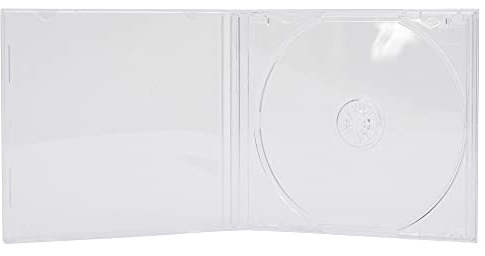 CD/DVD Jewel 10.4 mm Boîtiers pour 1 disque avec Plateau Transparent (Lot de 50) par Dragon Trading®