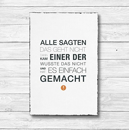 Alle sagten das geht nicht - Dekoschild Wandschild Holz Deko Wand Schild 20x30cm Holzdeko Holzbild Geschenk Mitbringsel Geburtstag