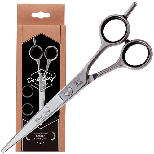 Dark Stag DS + Barber Schere, inch-6.5 - Professionelle Friseurschere, Hitzebehandelt, Langlebiger Edelstahl, für Frisieren, Schneiden und Styling
