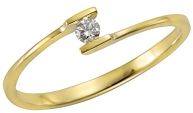 Orolino Damen Ring 585/- Gold Glänzend Brillant gelb 0,06ct. 067370094-1