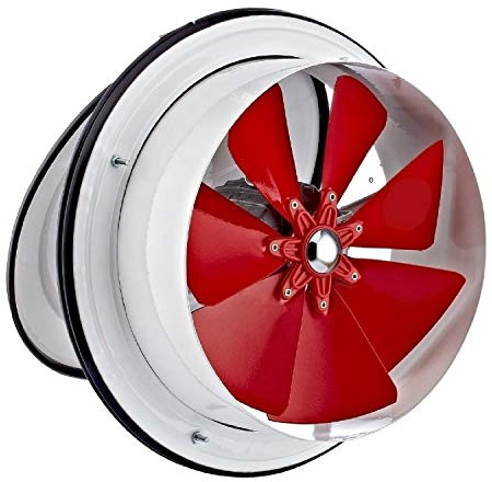 Uzman-Versand 160mm Wandventilator mit Klappe Fenstergebläse Fenster Tür Decke Lüfter Wandlüfter mit verschlussklappe, Badlüfter Einbauventilator Einbaulüfter