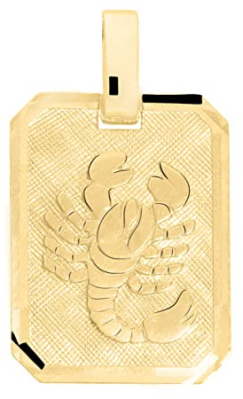 My Gold Damen Herren Sternzeichen Anhänger SKORPION Gold 333 (Ohne Kette) Echtes Gelbgold (8 Karat) Platte 21mm x 12mm Gaudino A-04400-G303-Sko