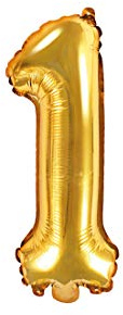 PartyDeco Globo Foil 1 Dorado