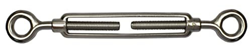 Corderie Italiane 002014003, Tenditore 2 occhi inox, M 5, 50 pz