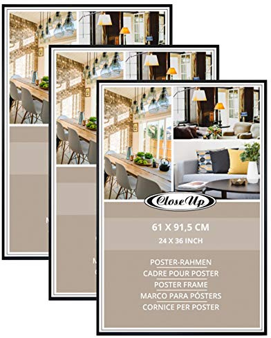 Close Up Posterrahmen 61 x 91,5 cm schwarz, 3er Set