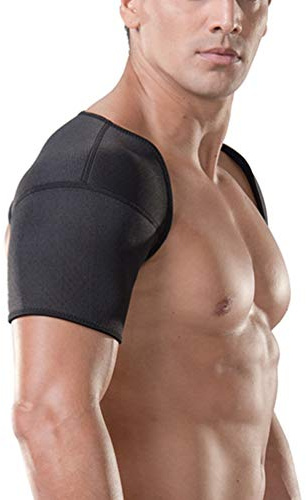 Artibetter SBR Double Shoulder Support for Women Men Rotator Cuff Adjustable Shoulder Support for Shoulder Pain Relief Joint Subluxation (Size L)