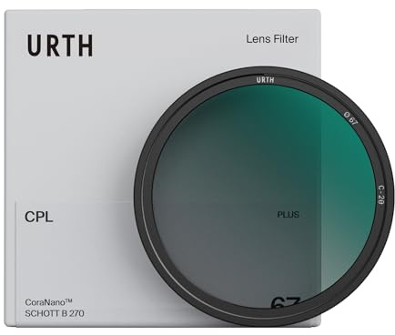 Urth - Filtre Circulaire polarisant (CPL) pour Objectif 127 mm (Plus+) | Nano-revêtement 20 couches, verre optique HD – polarisation pour objectif d'appareil photo